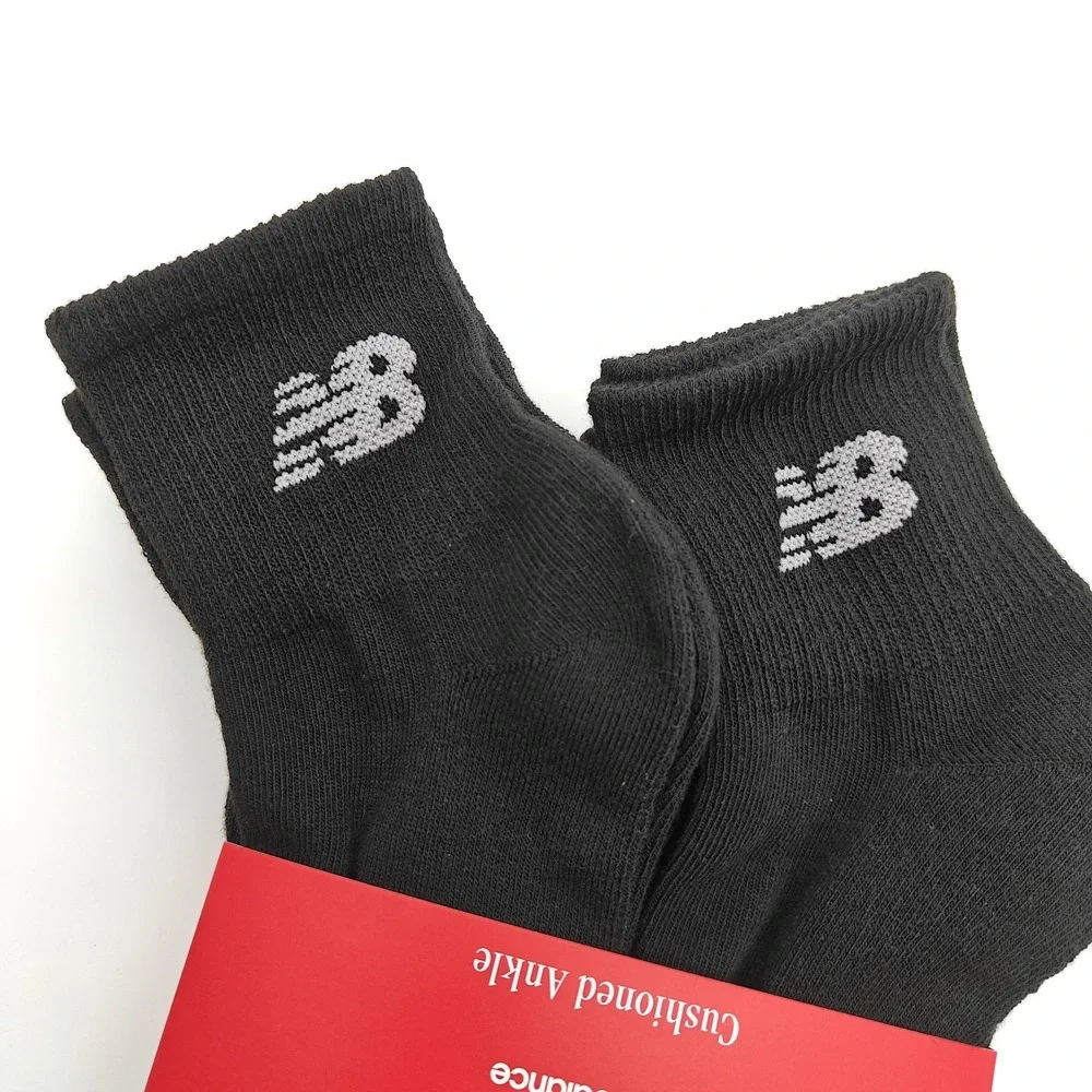 New Balance Men's Cushioned Ankle Socks 10 Pair Black Size 8-12.5 Arch Support